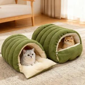 고양이집 겨울 보온 침낭 밀폐형 분리형 애견 침대