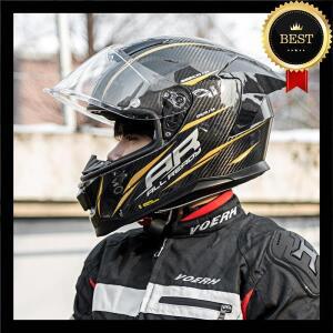 AR DOT 카본 파이버 오토바이 헬멧 풀페이스 오프로드 레이싱 대형 테일 윙