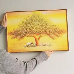 해바라기 그림 액자 돈들어오는 거실 개업식 풍수 인테리어 액자 사과