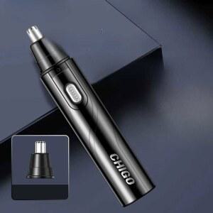 충전용 남성 콧털깎기 블랙 제거기 예비 청소기 전동코털 깎기 충전식 2개 커터 충전형