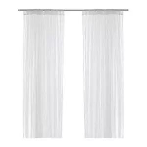 이케아 LILL 망사커튼 한쌍 280x250cm 망사커튼 커튼세트 거실커튼 화이트커튼 이케아커튼