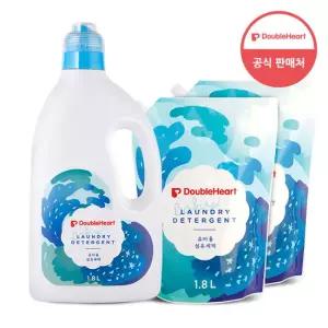 더블하트 아기 세탁세제 1.8L 용기 1개+리필 2개