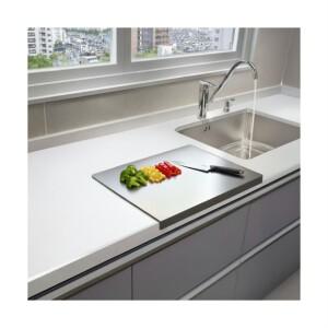 SEI 316 스테인리스 위생 도마 절곡형 싱크대 고정 스텐도마 반죽판 가정용 소형도마