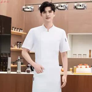 조리복 셰프복 요리복 주방복 주방 작업복 서양 레스토랑 스테이크 하우스 바베큐 요리사 유니폼 여름 숏