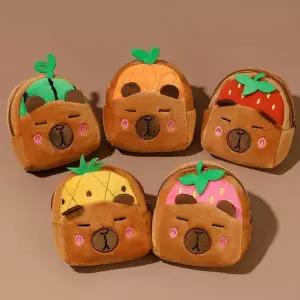 예쁜 과일 카피바라 인형 동전 지갑 가방 파우치 키링