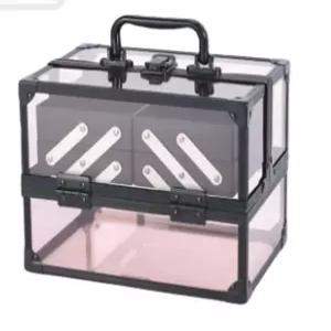 메이크업 박스 투명 파우치 화장품 수납함 정리대 세면 아크릴 보관함