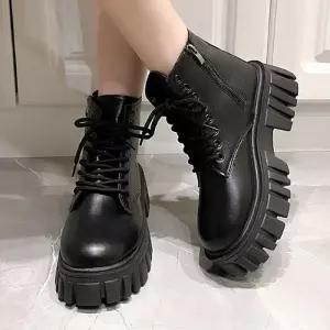 [라일리] Rly 여성 빅사이즈 하이탑 워커 캐주얼 키높이 신발