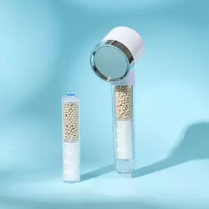 프리미엄 발명 특허받은 슈퍼볼 샤워기헤드+필터 2개 세트 (칸디다균 항균 / 2단계 필터 / 국내산)