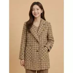 [조이너스]트위드 하프 모직 코트 JW22CH2201668A_P406566860