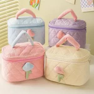 브러쉬 화장품 메이크업 패릭 파우치 가방박스 예쁜치 여행용 손잡이치