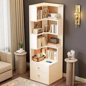장식장 거실 코너책장 원목책꽂이 철제 모서리장 사무실 양주 서재 책장 수납장 틈새 책꽂이