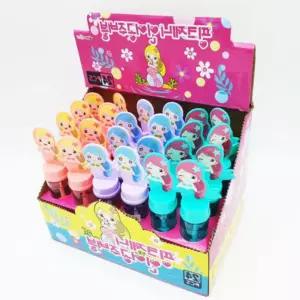 비누방울 스틱 놀이 세트 24개 대량단 핑크제니 어린이용 단체선물 단품 어린이집 답례 비눗 인어공주