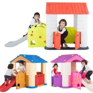 에듀 유아 어린이 (놀이집+미끄럼틀세트) 장난감 집 플레이 하우스 선물