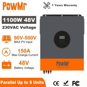 PowMr 11KW  태양광 인버터 48V 220V 그리드 MPPT 150A 충전기  배터리 병렬 없이 최대 9개 단위 작동