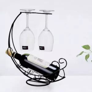 와인병 걸이 블랙 와인랙 와인잔 홀더 스탠드