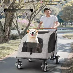 대형견 유모차 개모차 캐리어 트레일러 카트 웨건 대형