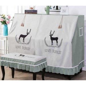 피아노 커버 먼지 디자인 153cm공용 벨벳 2인용걸상커버 옵션 레드 가리개 방진 그랜드피아노 방습 1 가죽 피아노길이148