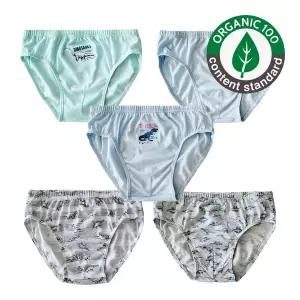 [코튼클럽] 오가닉 남아팬티 5매 공룡세트 초등학생 유아동 배변 순면팬티