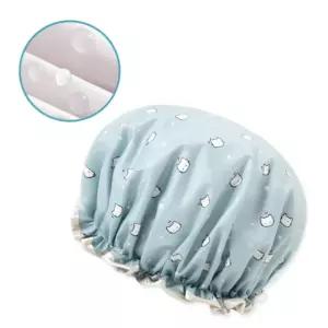 이중 방수 샤워 헤어캡 비닐 세안 목욕 모자