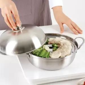 시샘 초음파 세척한 레스팅 뚜껑 스텐 찜냄비 28cm