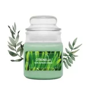 향기뿜뿜 향초 소이캔들 유리병 90g 시트로넬라 (KYR-WC3F6BD)