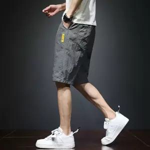 남자학생 여름 시원한 패션 베이직 주름 반바지 wMP4+8cMm