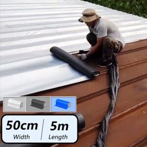 사용 보호 누출 길이 지붕 붙여넣을 필름을 멤브레인 눈에 표면의 테이프 SILVER 방지 50CM 비와 5M 너비 금속 찢을 방수 노출되는 대처에