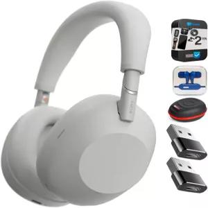 소니 WH1000XM6/S 최고의 무선 노이즈 캔슬링 헤드폰 플래티넘 실버 번들 인이어 헤드폰(색상은 다를 수