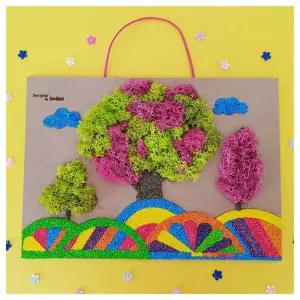 미술교구- 스칸디아모스 동화속 나무액자 1인 개별패키지