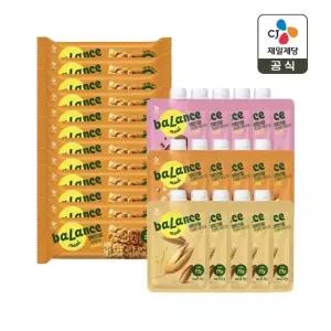 밸런스밀 프로틴 쉐이크 45g(귀리 5개+견과 5개+카카오 5개)+피넛버터 34g 12개
