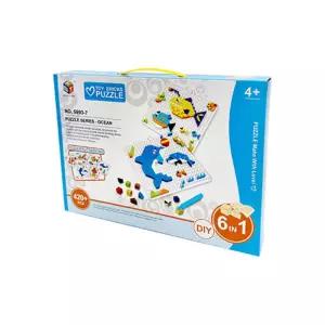 도안이 있어 아이가 혼자서도 쉽게 즐기는 바다 퍼즐브릭스 액자 색감각키우기 유치원교구 어린이집 크리스