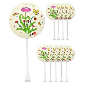 DIY모아 효자손 전통 민화 부채 10인용