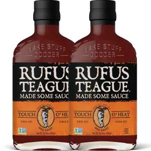 루퍼스 티그 터치 오 히트 내추럴 바비큐 소스 2팩 천연 재료를 사용한 프리미엄 수상 경력에 빛나는