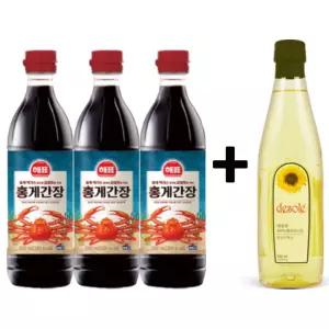 홍게간장x3p + 해바라기유x1p 어간장 전복간장 해바라기유 올리고당 명절선물세트