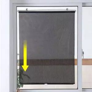 롤브라인드 창문 붙이는 햇빛가리개 도트블랙 37X125cm WFLRZJ3