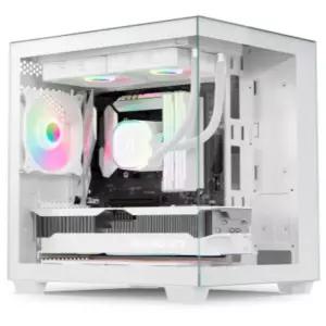 앱코 PC 케이스 컴퓨터 강화유리 미니 웨일 화이트 BNA