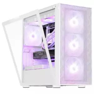 앱코 PC 케이스 컴퓨터 강화 유리 미들 타워 화이트 BNA