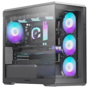 앱코 PC 케이스 컴퓨터 보호 ARGB 미니 타워 블랙 BNA