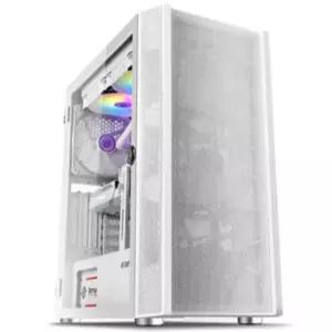 앱코 PC 케이스 컴퓨터보호 강화유리 미들타워 화이트 BNA