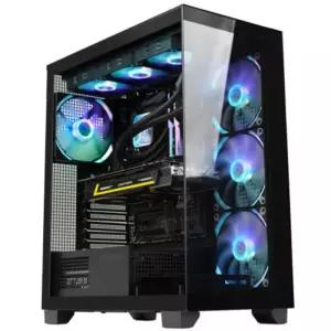 앱코 PC 케이스 ARGB 강화 유리 미들타워 컴퓨터 블랙 BNA