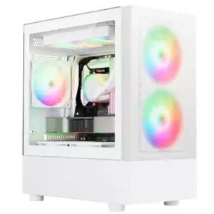 앱코 PC 케이스 컴퓨터 메가플로우 미니타워 화이트 BNA