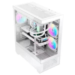 앱코 PC 케이스 컴퓨터 강화유리 미들 타워 화이트 BNA