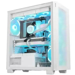 앱코 PC 케이스 뉴본 ARGB 강화 유리 컴퓨터 화이트 BNA