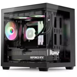 앱코 PC 케이스 컴퓨터 보호 강화유리 미니 웨일 블랙 BNA