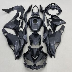 [호환품]ABS 바이크 오토바이 카울링은 ZX4R ZX25R 풀 카 쉘 19 23년식 카본 파이버 페인트에 적용됩니다.