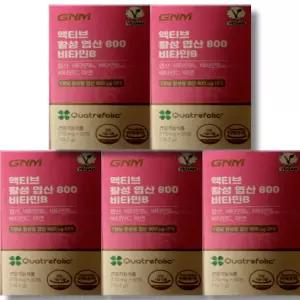 GNM 액티브 활성 엽산 800 비타민B 60정 5박스