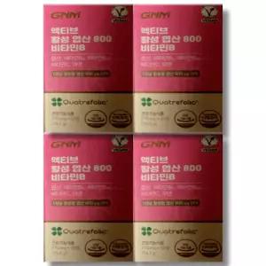 GNM 액티브 활성 엽산 800 비타민B 60정 4박스