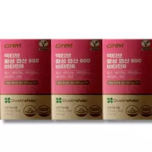 GNM 액티브 활성 엽산 800 비타민B 60정 3박스