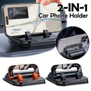 범용 360 ° 회전식 대시보드 차량용 핸드폰 거치대 주차 번호판 포함 스마트 호환폰 내비게이션 홀더