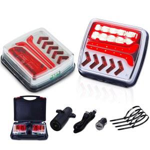 로드 연금술사 무선 트레일러 조명 마그네틱, ip67 방수 브레이크 테일 라이트 키트, 휴대용 자동차 LED 턴 시그널 라이트, 덤프, 견인, 보트용 리어
